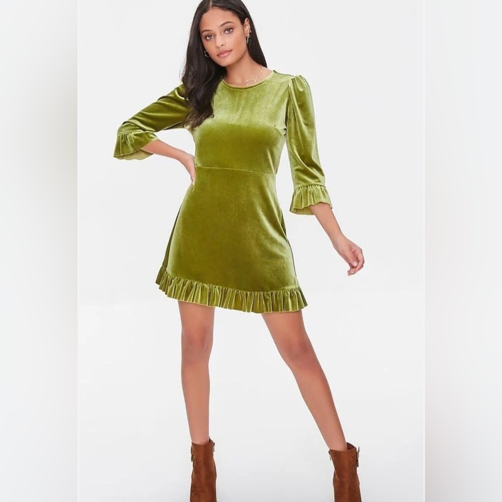 Velvet mini dress